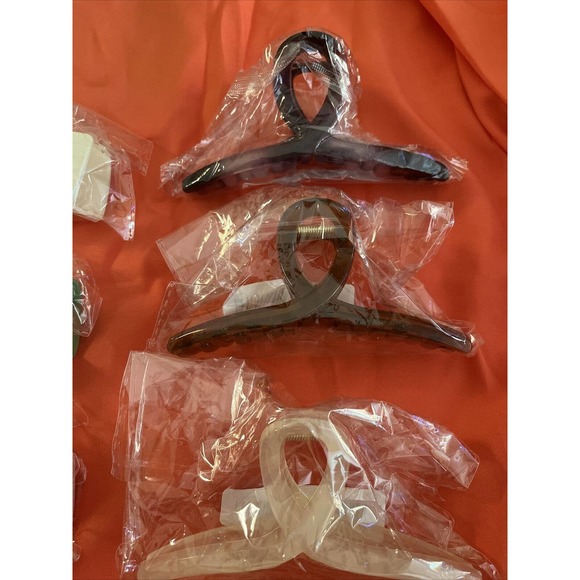 Set Of 6 Large Hair Claws Clips For Thick Hair Creme, Green, Pink, Purple, etc - Picture 3 of 3